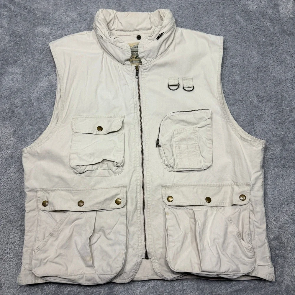 Vintage Banana Republic Safari Vest Medium M Multi Pocket Travel Photography